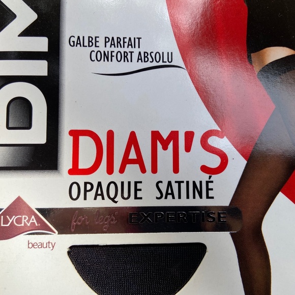 DIM Vintage hosiery Bundle. 3 pairs: 2 black, 1 naturel - Picture 4 of 15